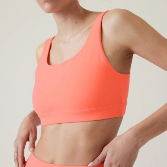 Athleta Other - Athleta Exhale Bra D-DD+ Coral Orange Peach Sports Bra Women's Size XS